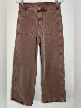 American Eagle skater jeans Brown wide leg high rise size 6 short